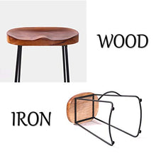 LWW Sgabelli, metallo/legno Sgabelli poggiapiedi per la cucina | Vintage Iron Bar sgabelli alti Sala da pranzo Sedie | Altezza seduta 45/65 / 75cm | Carico massimo 150Kg,46x37x65cm,46x37x65cm
