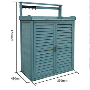 VHGYU Outdoor Storage Box Outdoor Locker Governo di immagazzinaggio Balcone Cortile Strumento Cabinet Wooden Shoe Rack Impermeabile Protezione Solare per Indoor Bagagli attività:
