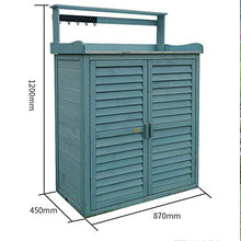 BESTSOON Armadietto da Esterno per Mobili da Giardino Outdoor Locker Governo di immagazzinaggio Balcone Cortile Attrezzo da Giardino in Legno scarpiera Rack Impermeabile Protezione Solare