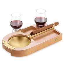 NIHAOA Accessori del Sigaro Bicchiere di Vino Rosso Insieme meringa Bene posacenere Fumo di Sigaro Serie di Sigaro Vetro posacenere