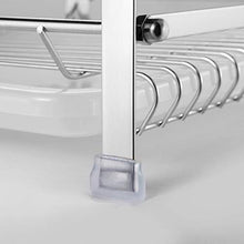LYM &ripiano di stoccaggio Cucina Colapiatti, Posate Drain cremagliera Multifunzionale della Cucina Forniture 2 Strati Scaffalature unità Scaffale di Finitura
