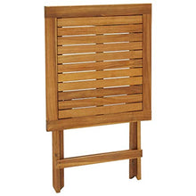 FAMIROSA Set da Bistrot 3 pz Pieghevole con Cuscini Massello di Acacia-0275