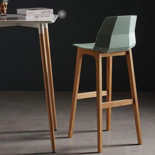 XIAOQIAO Sgabelli da Bar, sgabelli Alti ad Altezza Fissa 79 cm, Materiali in PP rispettosi dell'ambiente e Gambe durevoli in Legno massello, sedie da Cucina per la Colazione