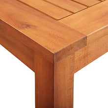 vidaXL Legno Massello di Acacia Tavolo da Giardino Elegante Robusto Rustico con Foro Ombrellone Mobile Tavola da Pranzo Arredo Esterni 90x90x74 cm