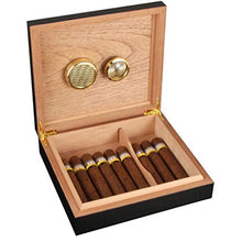 YUTRD ZCJUX con Pannello Frontale Digitale igrometro e umidificatore Cigar Humidor - di Alta qualità Cedar Cigar Idratante