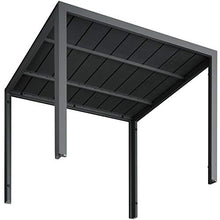 TecTake 800587 - Tavolo da Giardino, Robusta Intelaiatura in Alluminio, Pannelli dall’Effetto Legno - Disponibile in Diversi Colori (Nero | No. 402954)