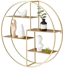 Una partizione Tier Metallo Rotonda Display Rack Magazzinaggio Bookshelf unità Moderno Fiore Ledge Perfetto Mobili High Temperature Cucina Camera Ferro (Color : Gold)