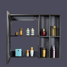 Set di Mobiletti Specchio e Lavabo Mobile da Bagno in Legno Multistrato per Il Bagno con Mobile da Bagno per Mobile da Bagno (Color : Black, Size : 50x80x55cm)