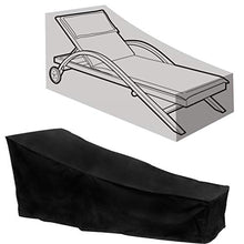 TIMESETL Copertura per Sdraio,Copertura Impermeabile per Lettino Prendisole, Poliestere 420D Oxford Tessuto per Esterno, Anti Vento, UV - 210x75x40/80 CM, Nero