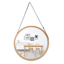 Specchio domestico Adatti HD Bellezza Bellezza Bellezza Specchio Appeso Specchio da parete, Cornice in legno Specchi for il trucco Porta moderna Porta Hung Specchio rotondo Specchio a muro Specchio da