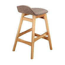 XuQinQin Faggio Bar Stool con Schienale casa Bar Sgabelli da Cucina con Il poggiapiedi Sedie morbide Coppe Imbottite Sedie sgabelli da Bar (Color : A)