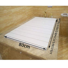 CAI-1 Vassoio da Bagno, Copertura Vasca Bianca Pieghevole ripiano libreria scaffale per Computer per Hotel casa Bagno Vasca Copertura Rack (126x80x0.6cm)