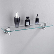 GDFEH Scaffale in Vetro temperato Bagno a Parete Scaffale di Vetro a Muro a Parete con ripiano da Bagno Protettivo in Acciaio Inox 304