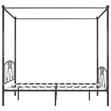 SKM Letto a Baldacchino Grigio in Metallo 180x200 cm (29kg)