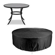 applemi Rotonda Copertura Tavolo da Giardino, Copertura per Tavolo da Terrazza Copertura Tavolo da Giardino Impermeabile Resistente al Vento E Antivento Oxford in Tessuto con Custodia-D230 * H110Cm