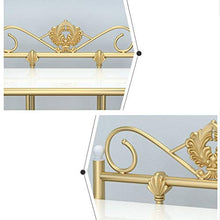 Xinxinchaoshi Comodino Europeo Ferro battuto Comodino personalità Semplice Comodino Camera da Letto Piccola scrivania Governo di immagazzinaggio Creativa Locker Tavolino da Divano (Color : Gold)