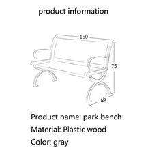 household products Panchine per Il Tempo Libero, sedili con Schienale, panchine da Giardino, panchine da Esterno, sedie per Tre Persone anticorrosive