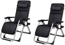 Attrezzatura domestica Lettino prendisole leggero Sedie da giardino pieghevoli Set di 2 sdraio pieghevoli reclinabili Sedia da giardino reclinabile Zero Gravity Office Lounge Balcone Home Leisure S