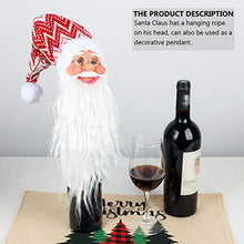 UPKOCH Copri Bottiglie di Vino Natalizie Topper Copri Champagne Decorativo Babbo Natale per Decorazioni Natalizie