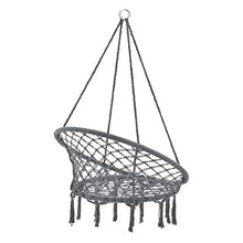 Poltrona Sospesa - Altezza Completa 140 cm - Altalena Relax Poltrona Appendibile con Carico Max. 150 kg Poltrona Sospesa per Interno/Esterno - Grigio Scuro