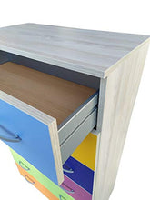 Cassettiera in legno nobilitato con maniglie per camera da letto soggiorno (Multicolor)