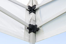 SNODEC Gazebo Pieghevole 3X3 Bianco Acciaio + 4 Teli Laterali PVC 350 g Metro