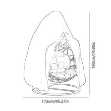 harupink Copertura per Sedia a Dondolo con Coulisse,Fodera Protezione Universale per Sedia Sospesa a Uovo Copri Sedia da Giardino Impermeabile Antipolvere Anti-UV 210D (Verde, 115*190CM #B)