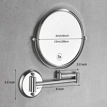 SHY Supporto da Parete per Specchio cosmetico, Specchio per Il Trucco Ingrandimento 3X Specchio cosmetico Specchio da Bagno bifacciale da Barba Rotondo in Camera da Letto