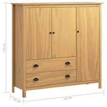 Cikonielf - Armadio da camera con 3 ante e 2 cassetti e 5 ripiani, guardaroba per il soggiorno, 142 x 45 x 137 cm, colore: Marrone miele