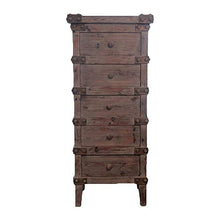 QKJD Armadi di Portico Paese Americano da Pranzo Retro armadi in Legno Retro Vecchio Multi-Layer cassetto armadietto di stoccaggio mobili 50x35x115CM