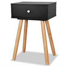 Festnight Set 2 pz Comodini Sospeso Camera da Letto Design Moderno con Cassetta in Legno Massello di Pino Nero/Marrone,Comodino Cameretta,Comodino Porta Ogetti,Comodino Porta Telefono 40x30x61 cm