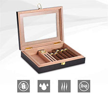 CNBPLS Sicurezza Mini Uomo Portatile Cigar Black Box Portasigarette, Cigar Idratante creatività Cigarette Box Humidor