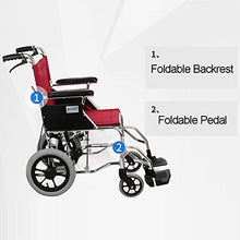 Sedia A Rotelle Leggera, Sedile Largo 425 Mm, Schienale E Poggiapiedi Pieghevoli, Sedia A Rotelle Pieghevole per Il Trasporto per Adulti A