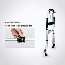 Anziani Walker Quattro Zampe Walker con Ruote e Pelle Morbida Seduta in Canna Sedia Leggera Antiscivolo Pieghevole