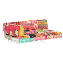 vidaXL Cuscino per Divano con Pallet Multicolore Tessuto Patchwork