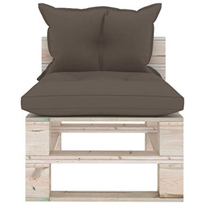 Tidyard 7 pz Set Divani Pallet Modulari Angolari 6 Posti da Giardino Esterno in Legno di Pino con Cuscini,Divano Angolare da Giardino,Divano ad Angolo,Divani da Esterno,Divano Pallet,Divani Modulari