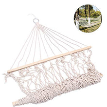 GARNECK Accessori da Campeggio Estivi per L'esterno Amaca Amaca a Rete Resistente in Corda di Cotone Adatta per Mare Campeggio Giardino (Bianco)