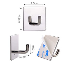 oFami Ganci Portasciugamani,Gancio Adesivo,Cappotto Gancio Del Tovagliolo Acciaio Inox Bagno Cucina 3m Autoadesivo