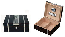 GERMANUS Cowling Humidor de marque con Digital igrometro e GERMANUS Cristallo Umidificatore per i sigari