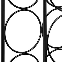 Relaxdays Portabottiglie, 9 Bottiglie, Cantinetta Decorativa per Cucina e Salotto, Metallo, HLP: 55 x 34 x 17,5 cm, Nero