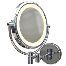 Specchio per Il Trucco Specchio a sfioramento dimmerabile Specchio bifacciale Specchio da Trucco Girevole a 360 ° Specchio da Bagno Portatile da Barba a Batteria