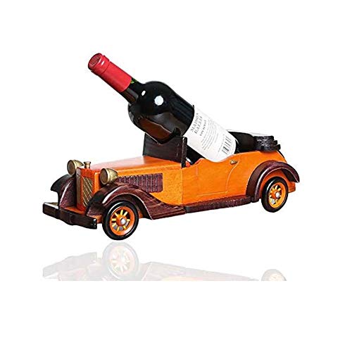 Best Portabottiglie da Vino di Legno Auto d'Epoca Creativo del Supporto Bottiglia Decorazione di Casa Artigianato Ornamenti Regalo di Festa Cremagliera Regalo (Color : 01)
