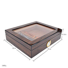 ESGT 1pcs 12-25 Cigar Box Cigar Humidor Case Desktop umidificatore Glasstop Accessori per sigari