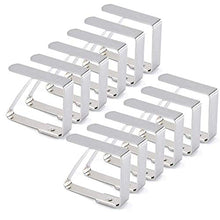 Ferma Tovaglia da Tavola, Tovaglia Clip in Acciaio Inossidabile, Gadget Molla Fermatovaglia per Esterni Porta Tovaglie per Tovaglia Molletta per Tavoli Spessi Tavolo da Giardino, 8cm x 7cm, 12 unità