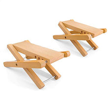 Sgabello pieghevole in legno per WC, ultra portatile ed ecologico, multifunzionale (coppia)