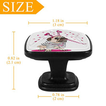 Cane carlino Pomelli per Porta Set di 4 Pomelli per Mobili Manopole per Cassetti Cucina Armadio Vetro