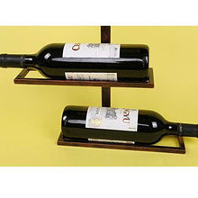 NanXi Vino della Parete di scaffali di Metallo 6 Bottiglie Titolare Bottiglia di Vino, Ideale per ristoranti, Bar, arredi per la casa Giorno e più,Nero