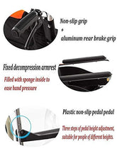 Carrozzine Semoventi, Portatile da Viaggio in Lega di Alluminio Pieghevole in Lega Leggera, Camminatore da Viaggio Manuale Anziani/Disabili Spinta Infermieristica Viaggio Portatile Trolley per Scoo