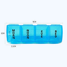 DOITOOL - Contenitore per pillole da viaggio, 7 pezzi, organizer portatile con 28 scomparti per pillole, per pillole, medicine, pillole, tablet, contenitore