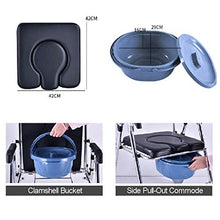 Sedia da Toilette Pieghevole con Sedile per WC Imbottito Sgabello per Doccia da Bagno Persona Anziana/Incinta/Donna/Portatori di Handicap Sedia Mobile da Vasino Ruota della Cintura
